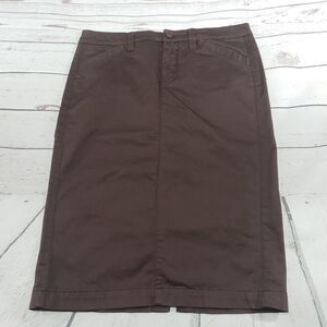 Pencil Skirt Size 28 By GAS Basic Brown Used
